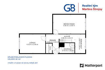 Pronájem bytu 2+1 v osobním vlastnictví 62 m², Ústí nad Labem