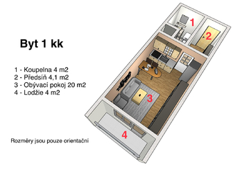 Prodej bytu 1+kk v družstevním vlastnictví 37 m², Jablonec nad Nisou