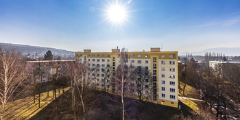 Výhled z lodžie - Prodej bytu 2+1 v družstevním vlastnictví 58 m², Teplice