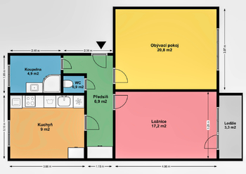 Pronájem bytu 2+1 v osobním vlastnictví 60 m², Plzeň