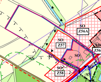 ÚP zaznačený celý pozemek - Prodej pozemku 21819 m², Hukvaldy