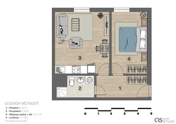 Prodej bytu 2+kk v osobním vlastnictví 42 m², Praha 5 - Zbraslav