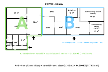 Pronájem skladovacích prostor 160 m², Nymburk