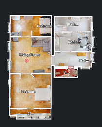 půdorys - Pronájem bytu 3+1 v osobním vlastnictví 109 m², Znojmo