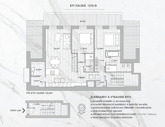 Prodej bytu 3+kk v osobním vlastnictví 120 m², Praha 2 - Vinohrady