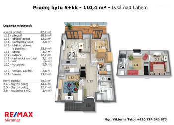 Prodej bytu 4+kk v osobním vlastnictví 110 m², Lysá nad Labem