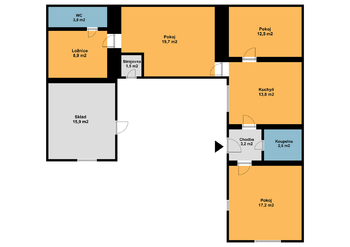 Plánek domu - Pronájem domu 100 m², Mrzky