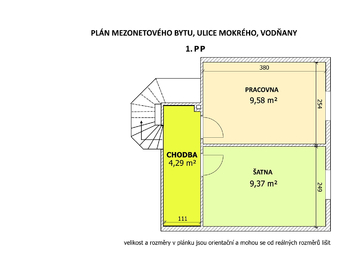 Prodej bytu 3+kk v osobním vlastnictví 71 m², Vodňany