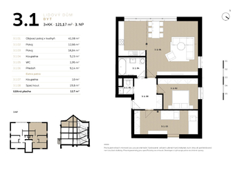 Prodej bytu 3+kk v osobním vlastnictví 121 m², Bedřichov