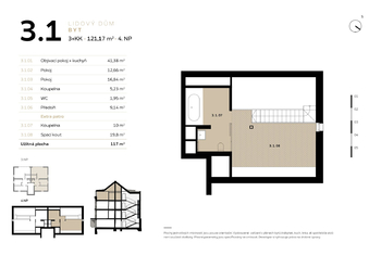 Prodej bytu 3+kk v osobním vlastnictví 121 m², Bedřichov