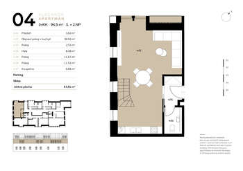 Prodej bytu 3+kk v osobním vlastnictví 95 m², Strážné