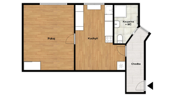 Prodej bytu 1+1 v osobním vlastnictví 39 m², Žatec