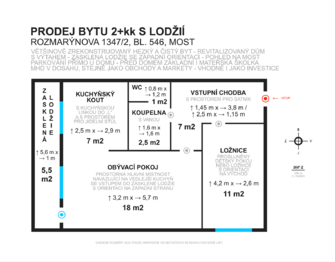 Prodej bytu 2+kk v osobním vlastnictví 49 m², Most