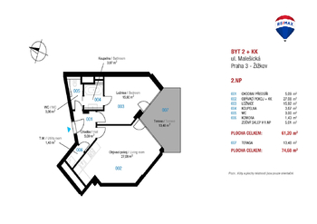 Pronájem bytu 2+kk v osobním vlastnictví 75 m², Praha 3 - Žižkov