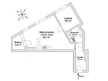 Pronájem bytu 2+kk v osobním vlastnictví 57 m², Praha 9 - Střížkov