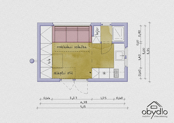 Pronájem mobilheimu / houseboatu 17 m², Písek