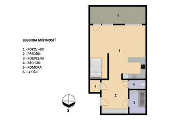 Prodej bytu 1+kk v osobním vlastnictví 50 m², Praha 4 - Modřany