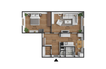 Prodej bytu 2+1 v družstevním vlastnictví 64 m², České Budějovice