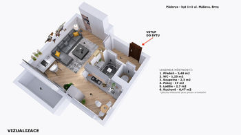 Prodej bytu 1+1 v osobním vlastnictví 32 m², Brno