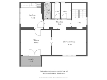 půdorys 3. NP - Prodej domu 150 m², Hýskov