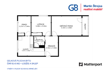 Prodej bytu 3+1 v osobním vlastnictví 63 m², Ústí nad Labem