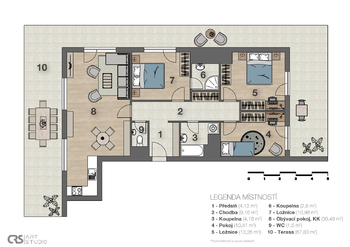 Pronájem bytu 4+kk v osobním vlastnictví 99 m², Praha 8 - Dolní Chabry