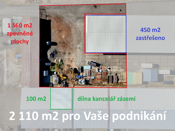 rozložení ... - Pronájem skladovacích prostor 2110 m², Havlíčkův Brod