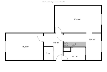 Pronájem bytu 2+1 v osobním vlastnictví 61 m², Liberec