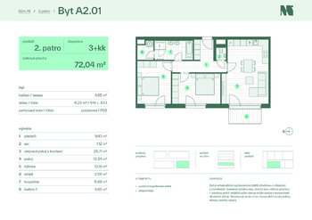 Prodej bytu 3+kk v osobním vlastnictví 83 m², Zlín