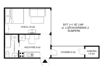 Prodej bytu 1+1 v osobním vlastnictví 37 m², Šumperk