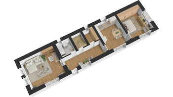 Půdorys domu Žíželeves - Prodej domu 125 m², Hořiněves