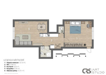 Pronájem bytu 2+1 v osobním vlastnictví 55 m², Praha 3 - Vinohrady
