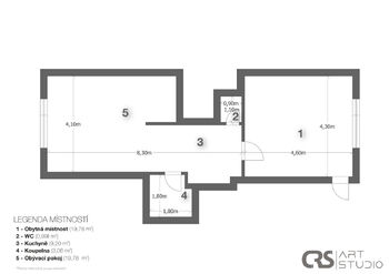 Pronájem bytu 2+1 v osobním vlastnictví 55 m², Praha 3 - Vinohrady
