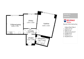 Prodej bytu 3+kk v osobním vlastnictví 72 m², Karlovy Vary