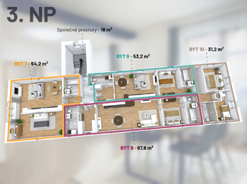 Prodej bytu 1+kk v osobním vlastnictví 54 m², Čáslav