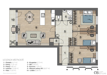 Prodej bytu 4+kk v osobním vlastnictví 92 m², Jince