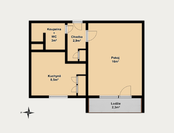 Prodej bytu 1+1 v osobním vlastnictví 36 m², Brno