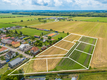 Možné uspořádání parcel - Prodej pozemku 11345 m², Volárna 