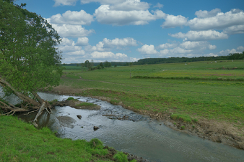 Potok na vlastním pozemku - Prodej zemědělského objektu 251 m², Staré Sedlo
