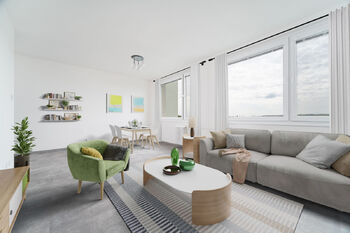 Vizualizace možného uspořádání - Pronájem bytu 1+kk v osobním vlastnictví 34 m², Český Brod