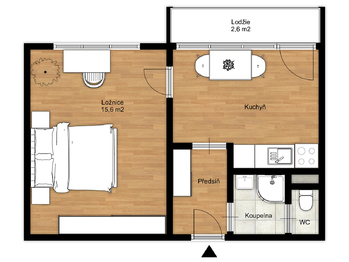 Prodej bytu 1+1 v osobním vlastnictví 34 m², Louny
