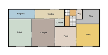 Dispozice 2.NP - Prodej domu 278 m², Prostějovičky