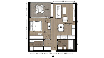 Pronájem bytu 2+kk v osobním vlastnictví 48 m², Plzeň