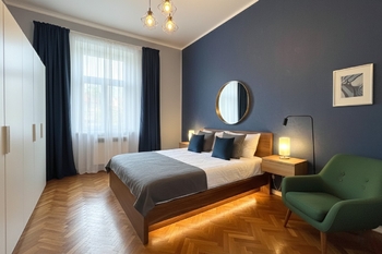 vizualizace - návrh ložnice - Prodej bytu 3+1 v osobním vlastnictví 140 m², Benátky nad Jizerou