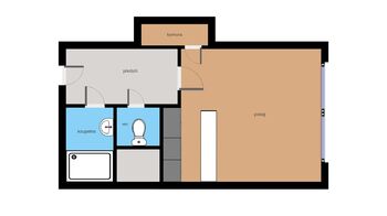 Pronájem bytu 1+kk v družstevním vlastnictví 29 m², Praha 4 - Modřany
