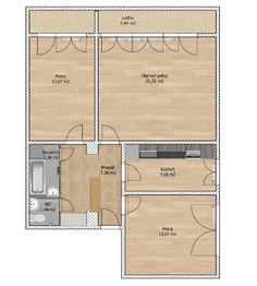 Prodej bytu 3+1 v osobním vlastnictví 78 m², Vlašim