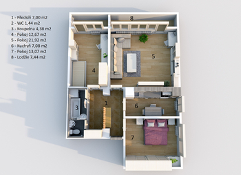 Prodej bytu 3+1 v osobním vlastnictví 78 m², Vlašim