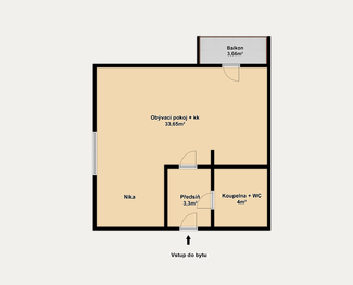 Prodej bytu 1+kk v osobním vlastnictví 49 m², Moravany