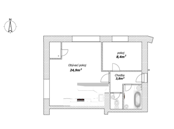 Byt 2 půdorys - Prodej nájemního domu 549 m², Úpice
