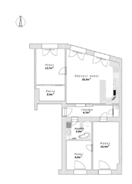 Byt 6 půdorys - Prodej nájemního domu 549 m², Úpice